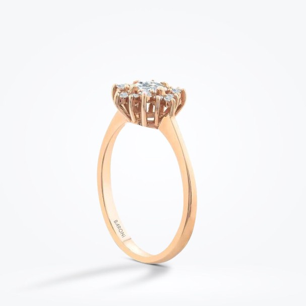 0.49 Karat Pırlanta Lotus Tektaş Yüzük - Baroni Diamond (1)