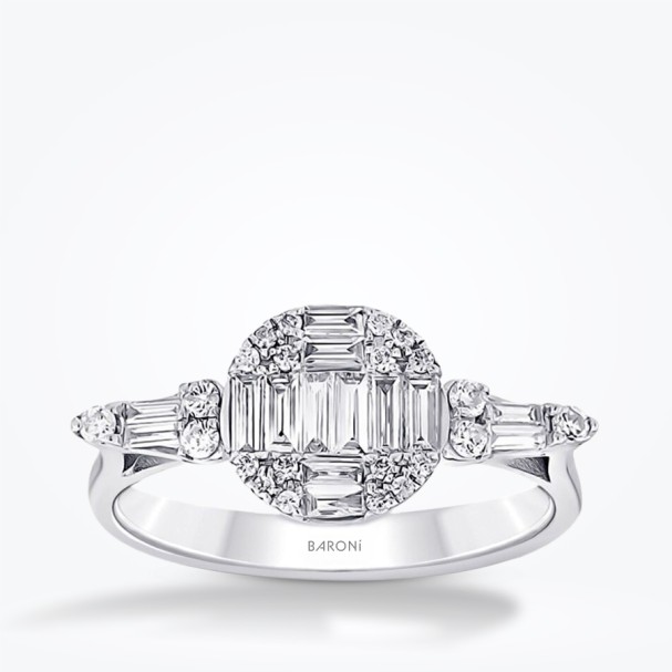 0.50 Karat Pırlanta Baget Yüzük - Baroni Diamond