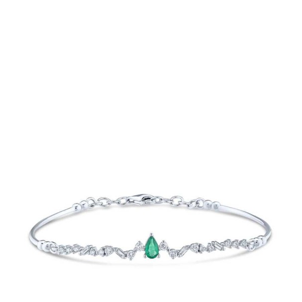 0.50 Karat Pırlanta Zümrüt Kelepçe - Baroni Diamond