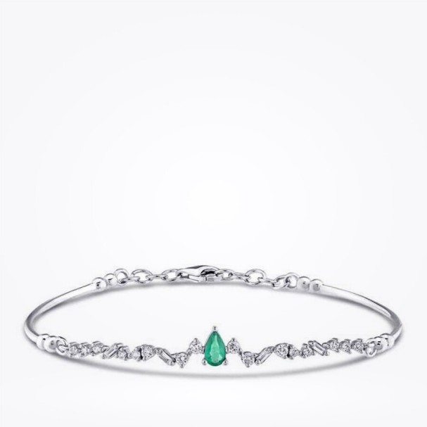 0.50 Karat Pırlanta Zümrüt Kelepçe - Baroni Diamond