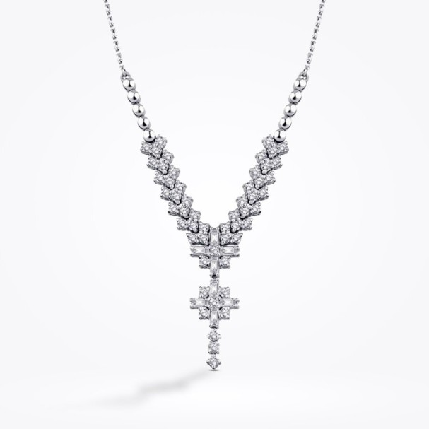 0.69 Karat Pırlanta Baget Kolye - Baroni Diamond (1)