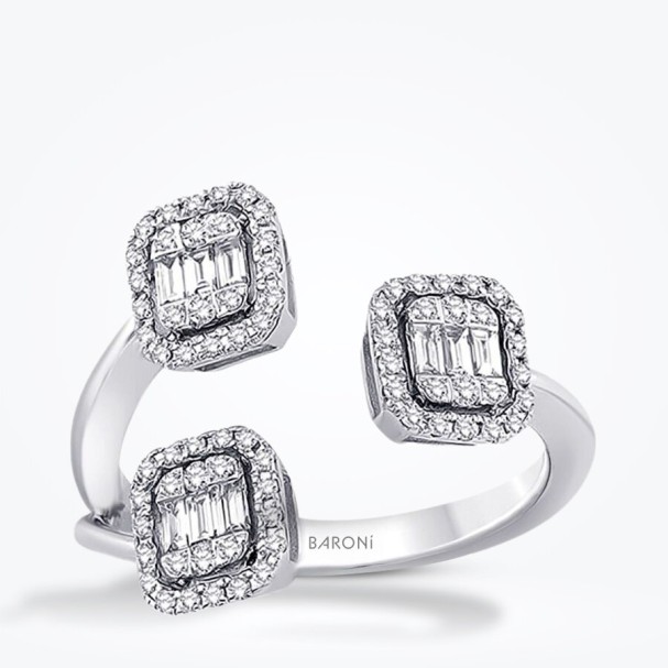 0.51 Karat Pırlanta Baget Yüzük - Baroni Diamond