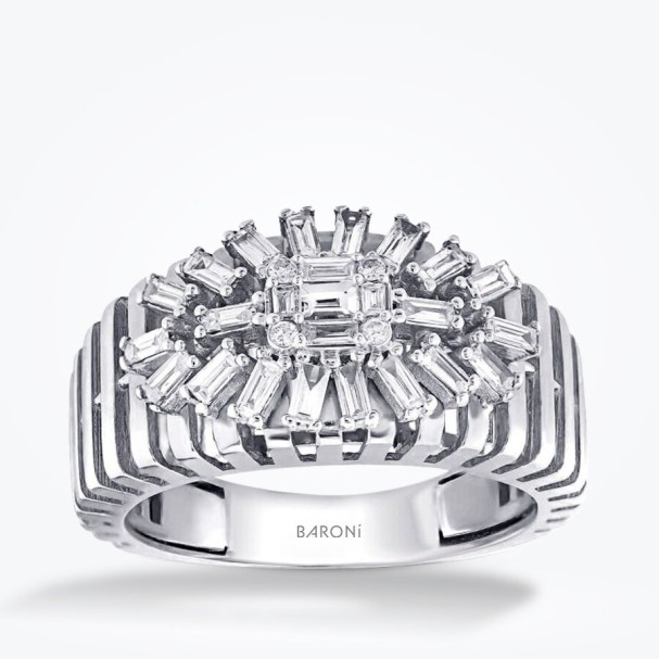 0.51 Karat Pırlanta Baget Yüzük - Baroni Diamond
