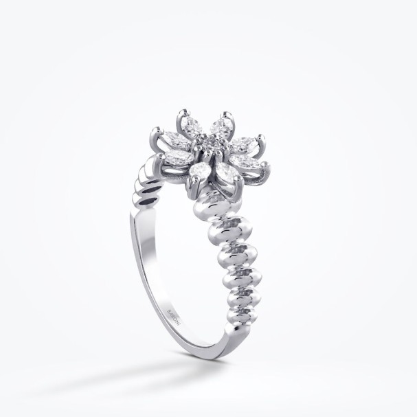 0.51 Karat Pırlanta Çiçek Yüzük - Baroni Diamond (1)