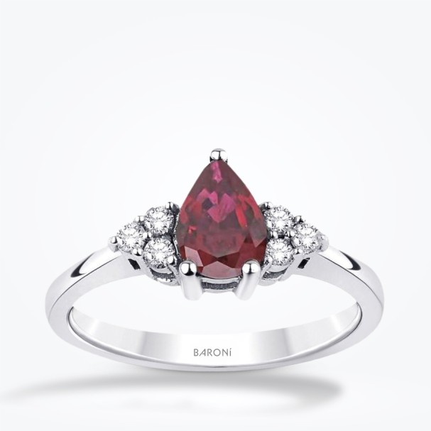 0.51 Karat Pırlanta Yakut Yüzük - Baroni Diamond