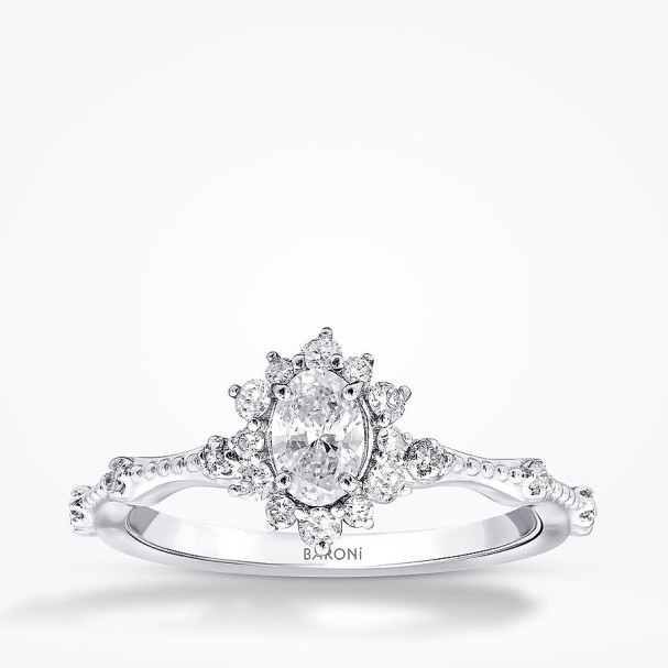 0.52 Karat Pırlanta Lotus Tektaş Yüzük - Baroni Diamond