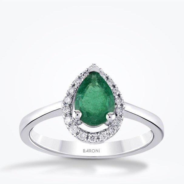 0.54 Karat Pırlanta Zümrüt Yüzük - Baroni Diamond