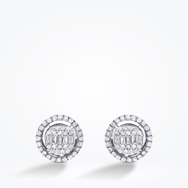 0.55 Karat Pırlanta Baget Küpe - Baroni Diamond (1)