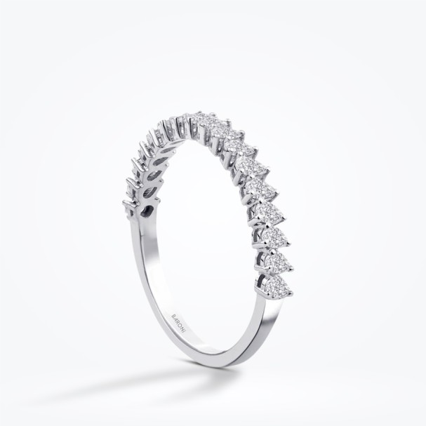 0.55 Karat Pırlanta Damla Yarımtur Yüzük - Baroni Diamond (1)