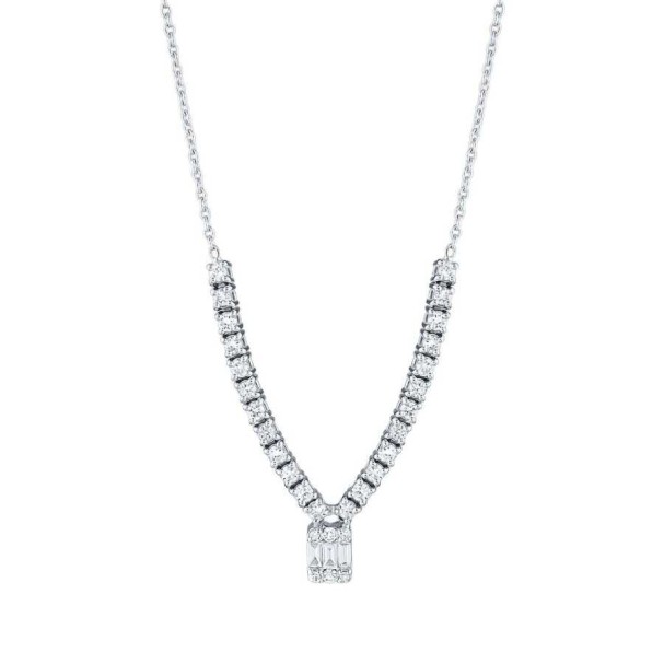 0.56 Karat Pırlanta Baget Kolye - Baroni Diamond