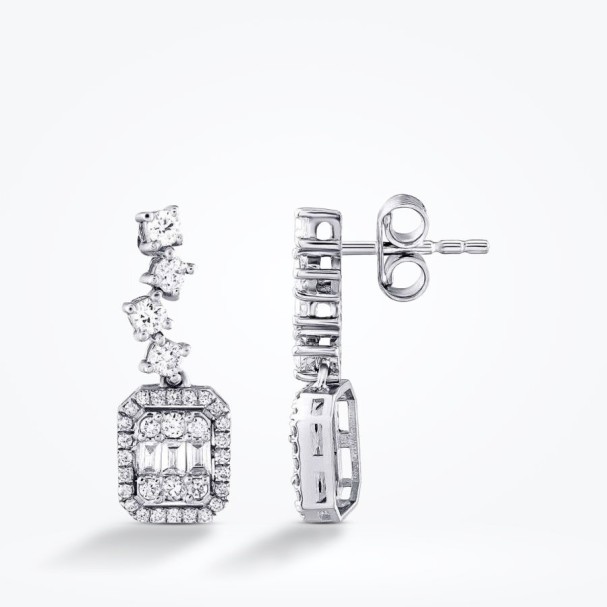 0.56 Karat Pırlanta Baget Küpe - Baroni Diamond