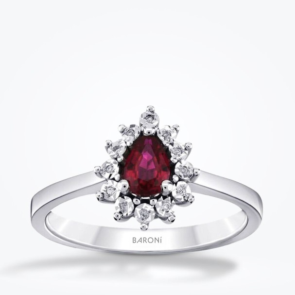 0.56 Karat Pırlanta Yakut Yüzük - Baroni Diamond