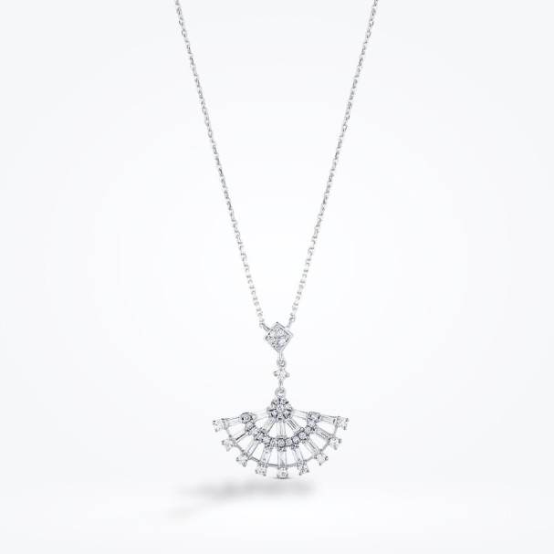 0.57 Karat Pırlanta Baget Kolye - Baroni Diamond (1)