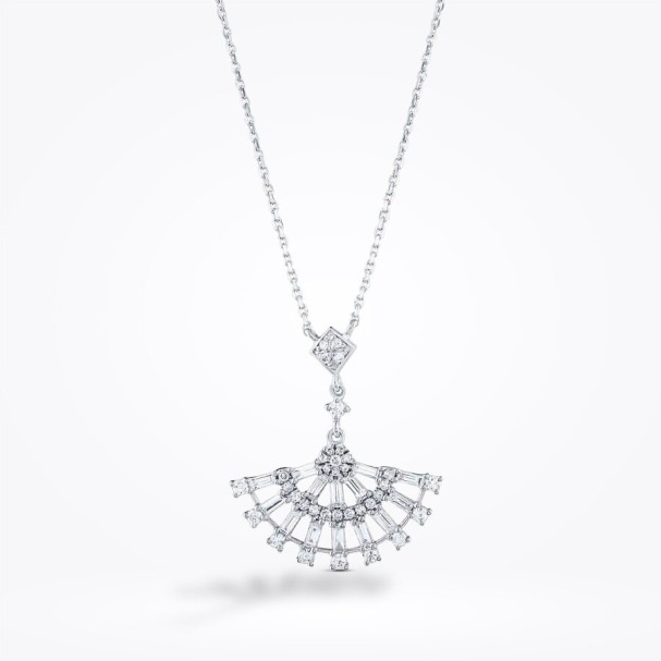 0.57 Karat Pırlanta Baget Kolye - Baroni Diamond