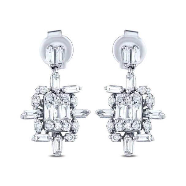 0.57 Karat Pırlanta Baget Küpe - Baroni Diamond