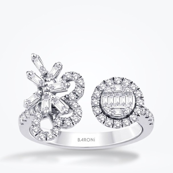 0.57 Karat Pırlanta Baget Yüzük - Baroni Diamond