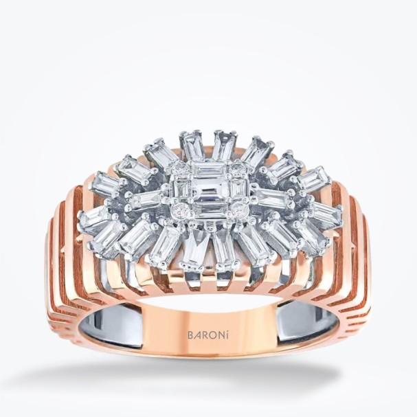 0.58 Karat Pırlanta Baget Yüzük - Baroni Diamond