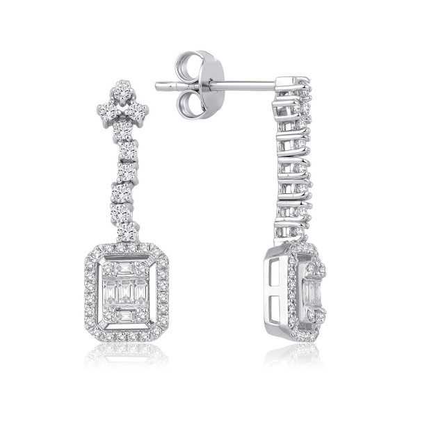 0.64 Karat Pırlanta Baget Küpe - Baroni Diamond