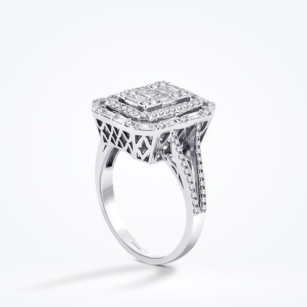 0.64 Karat Pırlanta Baget Yüzük - Baroni Diamond (1)