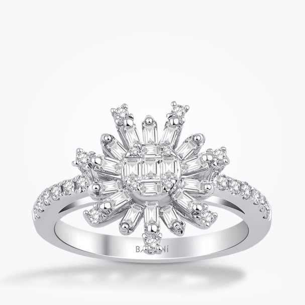 0.64 Karat Pırlanta Baget Yüzük - Baroni Diamond