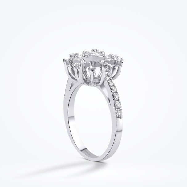0.64 Karat Pırlanta Baget Yüzük - Baroni Diamond (1)