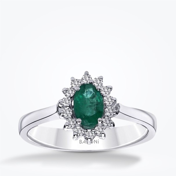 0.65 Karat Pırlanta Zümrüt Yüzük - Baroni Diamond