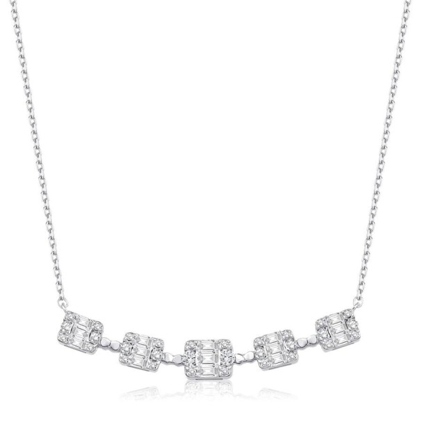 0.66 Karat Pırlanta Baget Kolye - Baroni Diamond