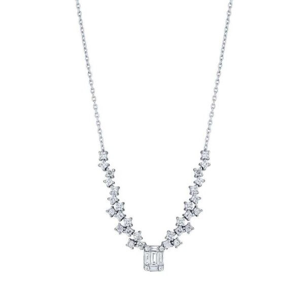 0.67 Karat Pırlanta Baget Kolye - Baroni Diamond