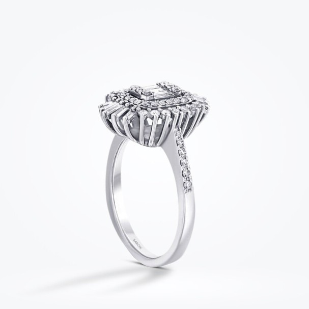 0.67 Karat Pırlanta Baget Yüzük - Baroni Diamond (1)