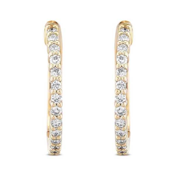 0.67 Karat Pırlanta Halka Küpe - Baroni Diamond (1)