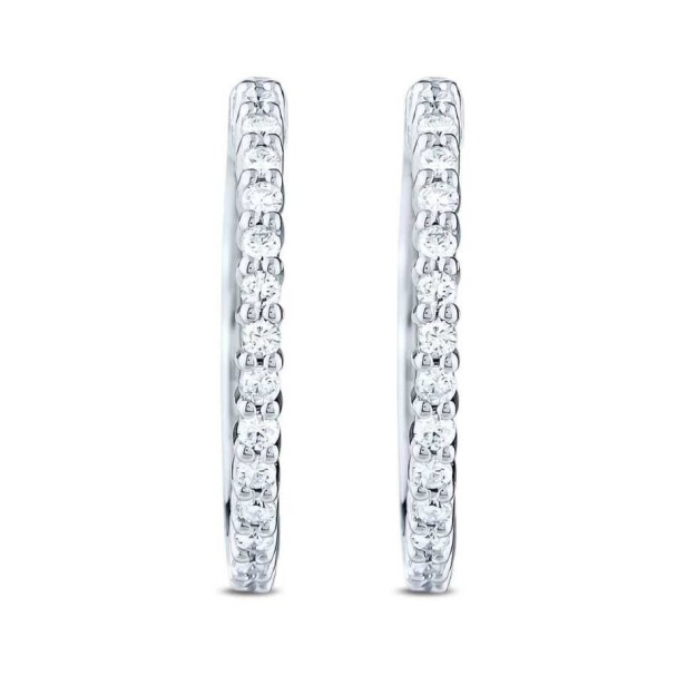 0.67 Karat Pırlanta Yarı Taşlı Halka Küpe - Baroni Diamond (1)