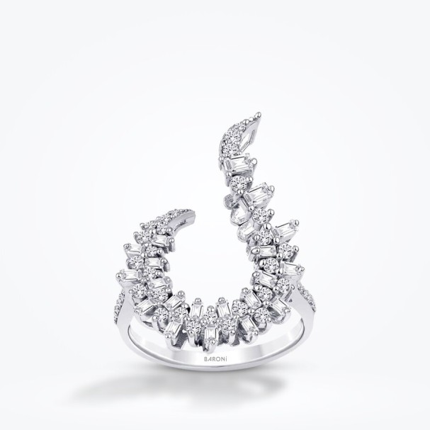 0.68 Karat Pırlanta Baget Yüzük - Baroni Diamond