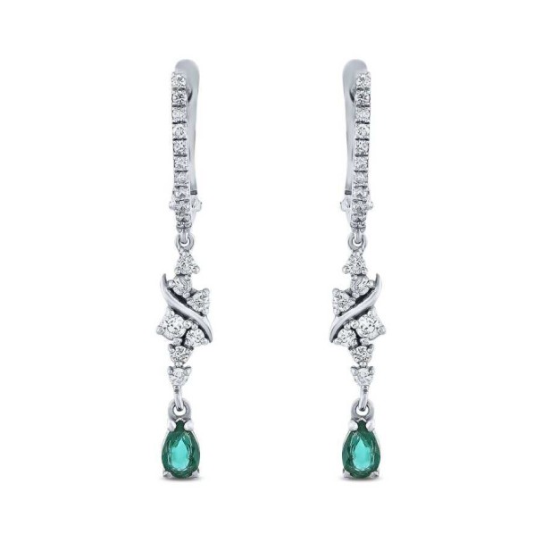 0.70 Karat Pırlanta Zümrüt Küpe - Baroni Diamond (1)