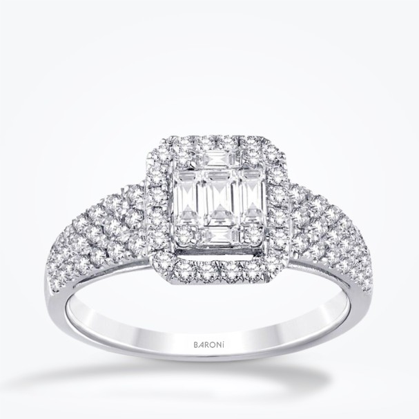 0.73 Karat Pırlanta Baget Yüzük - Baroni Diamond