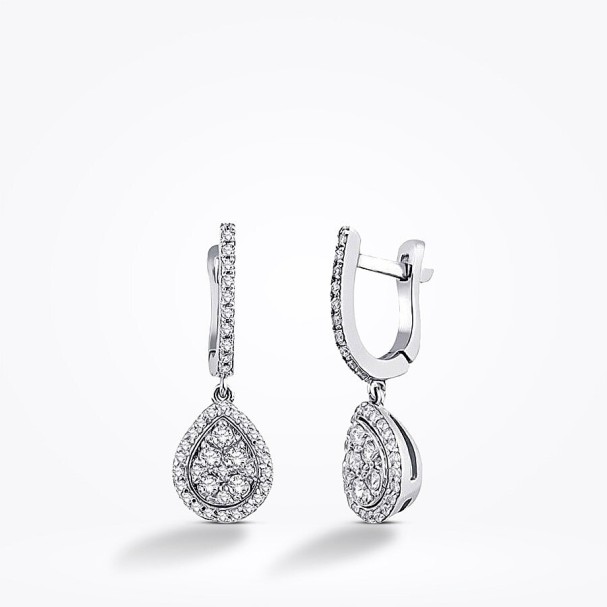 0.73 Karat Pırlanta Damla Küpe - Baroni Diamond