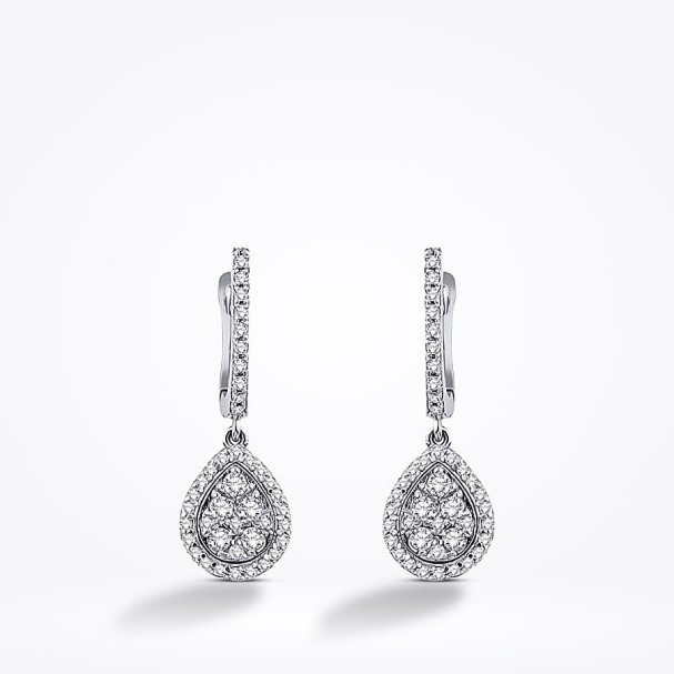 0.73 Karat Pırlanta Damla Küpe - Baroni Diamond (1)