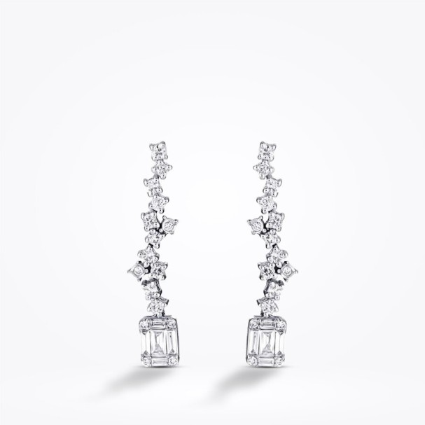 0.74 Karat Pırlanta Baget Küpe - Baroni Diamond