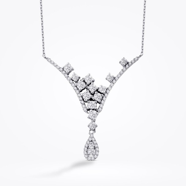 0.74 Karat Pırlanta Damla Kolye - Baroni Diamond