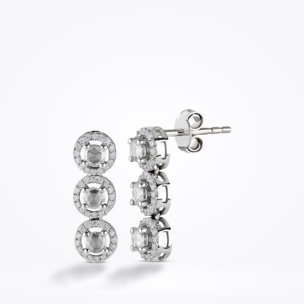 0.77 Karat Elmas Tria Küpe - Baroni Diamond