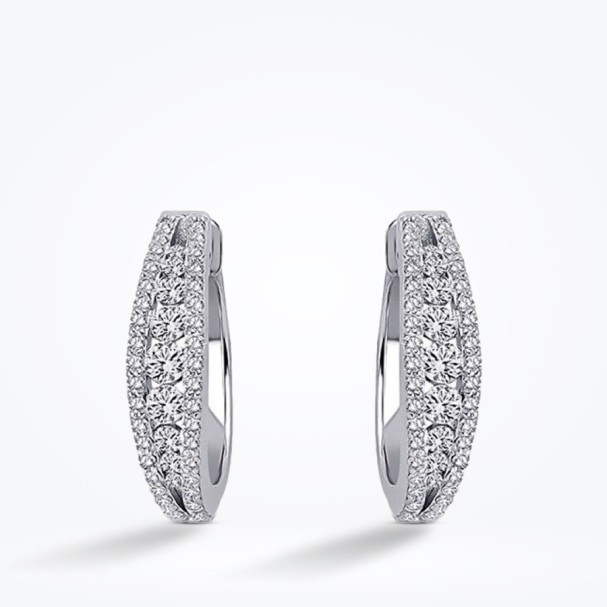 0.77 Karat Pırlanta Halka Küpe - Baroni Diamond (1)