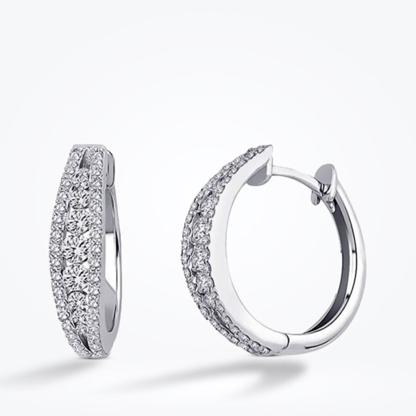 0.77 Karat Pırlanta Halka Küpe - Baroni Diamond