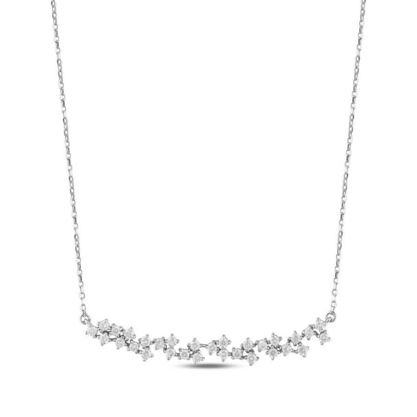 0.78 Karat Pırlanta Sıra Taşlı Kolye - Baroni Diamond