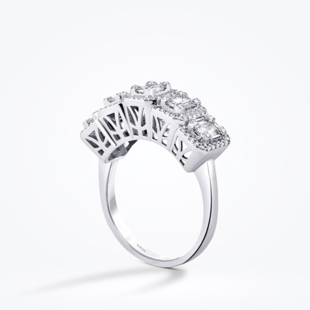 0.79 Karat Pırlanta Baget Beştaş Yüzük - Baroni Diamond (1)
