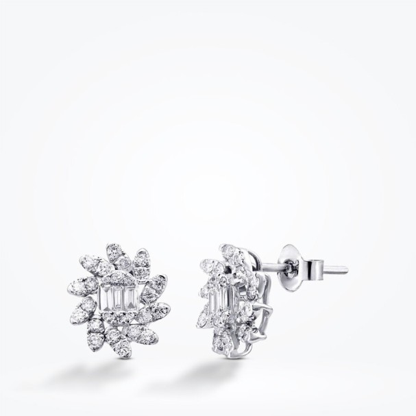 0.80 Karat Pırlanta Baget Küpe - Baroni Diamond