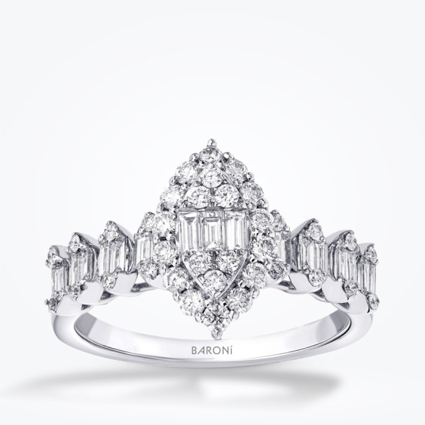 0.80 Karat Pırlanta Baget Yüzük - Baroni Diamond
