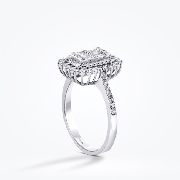 0.81 Karat Pırlanta Baget Yüzük - Baroni Diamond (1)