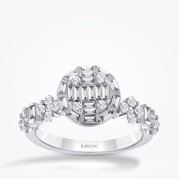 0.82 Karat Pırlanta Baget Yüzük - Baroni Diamond