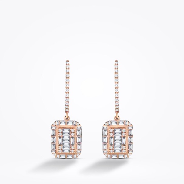 0.83 Karat Pırlanta Baget Küpe - Baroni Diamond (1)