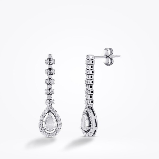 0.84 Karat Elmas Küpe - Baroni Diamond