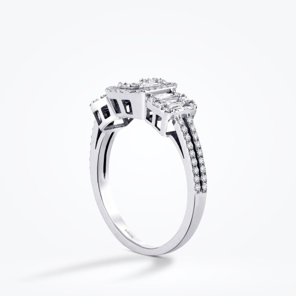 0.85 Karat Pırlanta Baget Yüzük - Baroni Diamond (1)